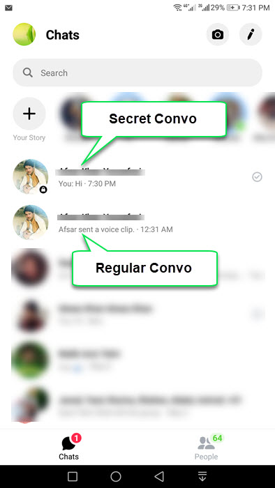 Do Secret Convos Show up in Messenger