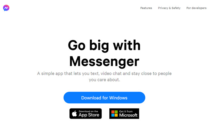 Download official Messenger App for Desktop