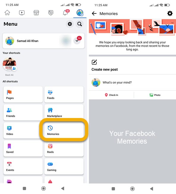 How to See Memories on Facebook App