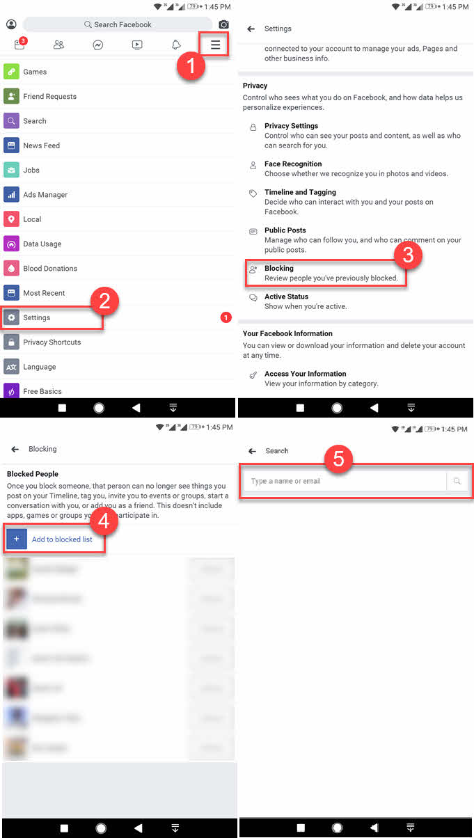 How to block someone on Facebook lite
