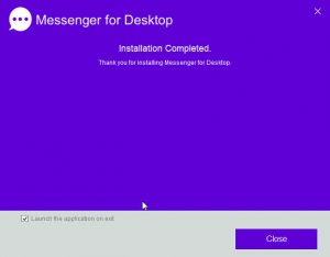On installation complete click on close button