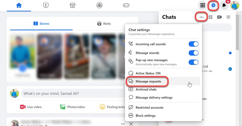 Check Filtered Messages in the New Facebook Design