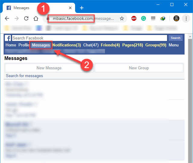 How to Access Mbasic Facebook Messages