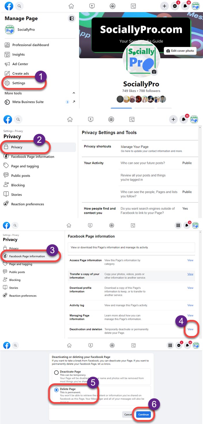 How to Delete a Facebook Page on PC