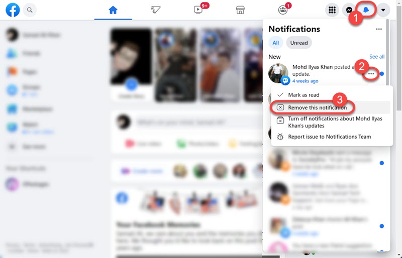 How to delete notifications on Facebook