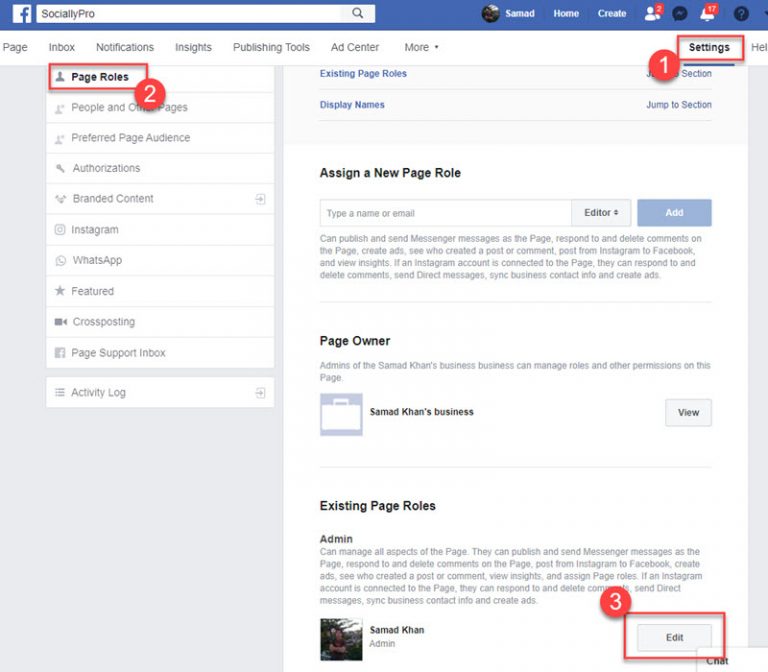 how to change facebook page admin 2021