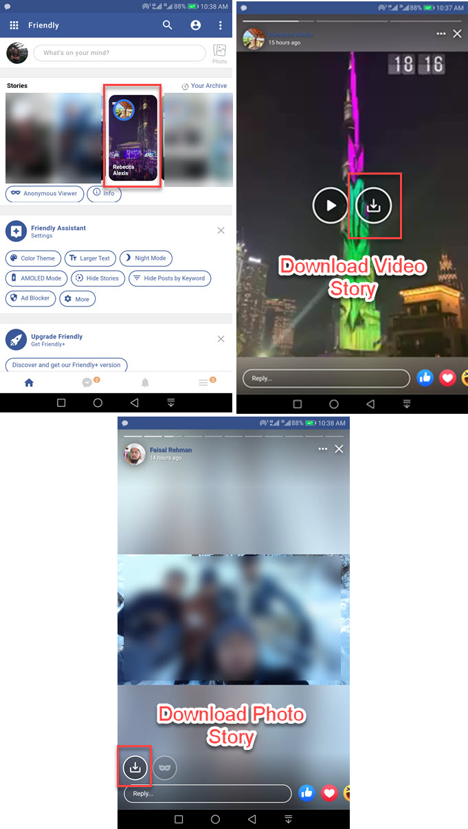 Download Facebook Video and Photo Story on Mobile