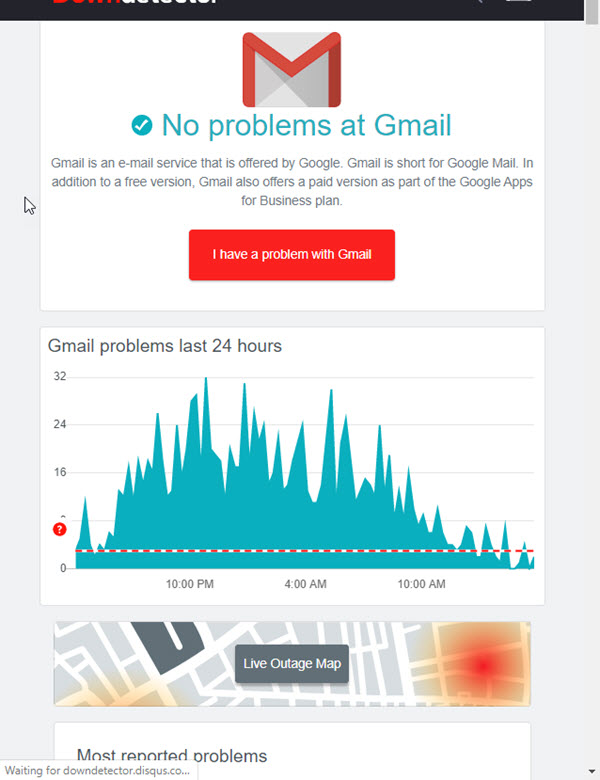 Check if Gmail Server is Down