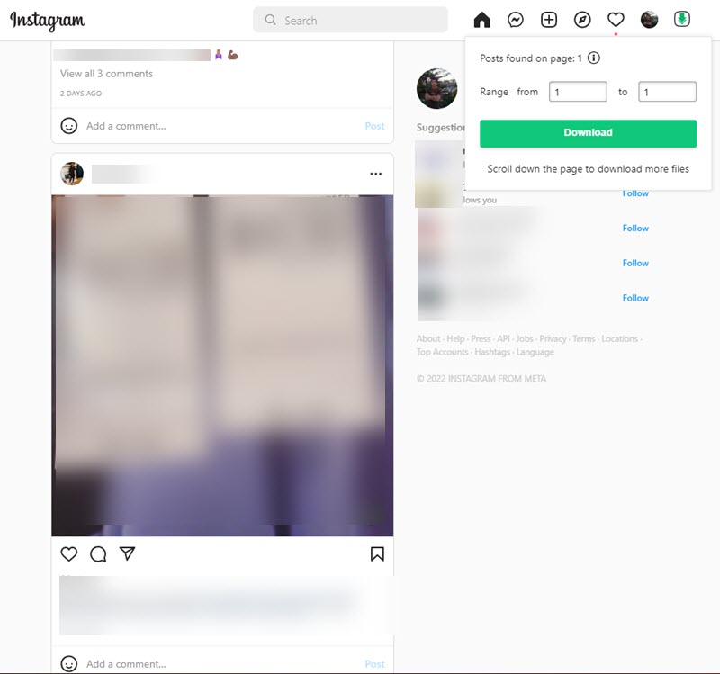 Save Videos from Instagram on PC using Chrome Extension