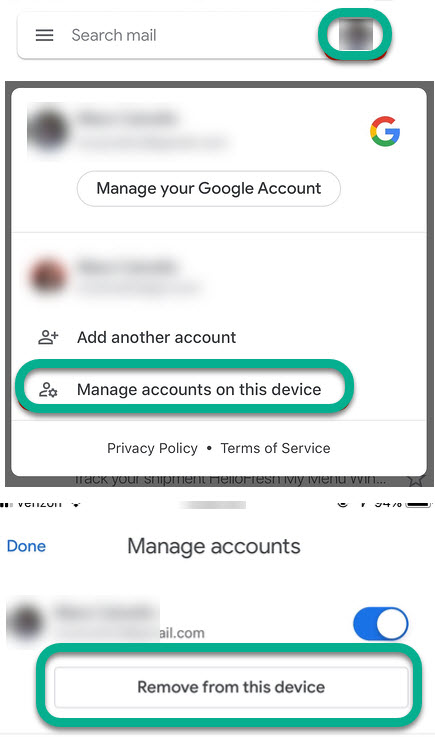 Sign out from Gmail on iPhone
