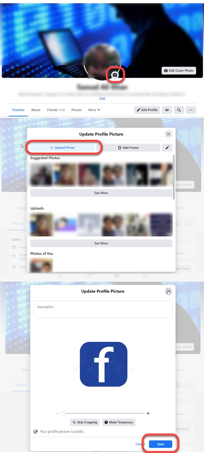 Facebook-profielfoto wijzigen in het nieuwe ontwerp