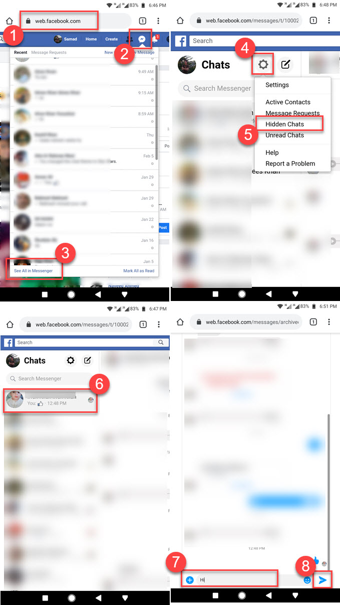 How to unarchive messages on Messenger