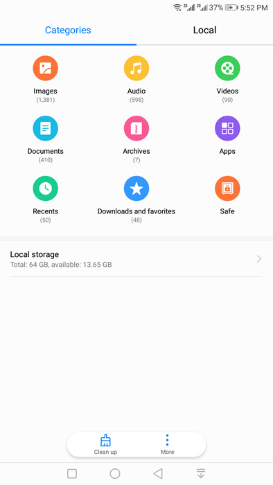 Check your phone storage and memory