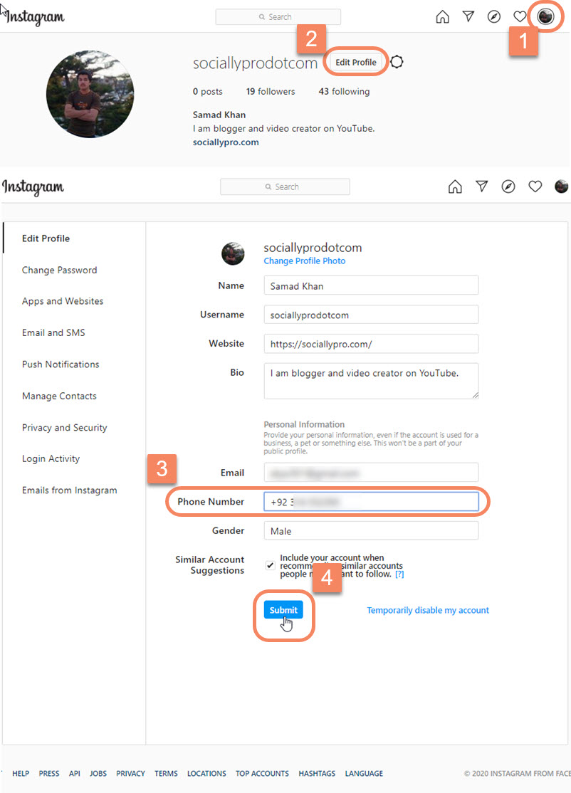 how to remove ig account on laptop