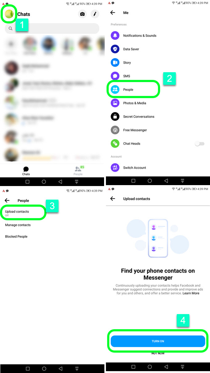 Add People on Messenger from Phone Contacts