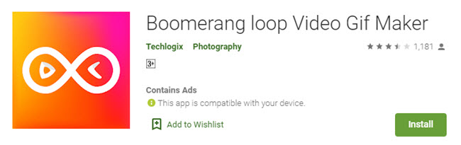 Boomrange Loop video maker app for Instagram
