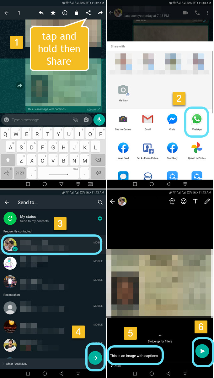 How to Forward Photos with Captions on WhatsApp Using Android