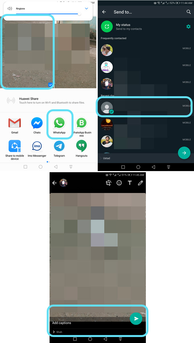 How to Send Photo from Gallery with Captions on WhatsApp