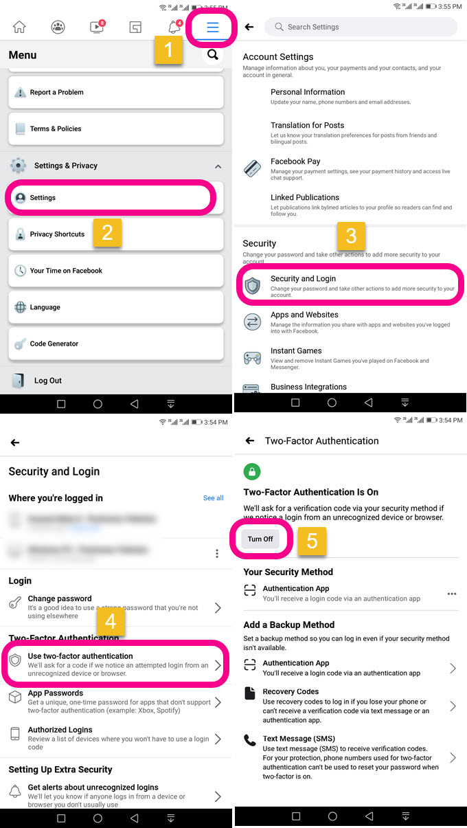 How to Turn Off 2FA on Facebook App