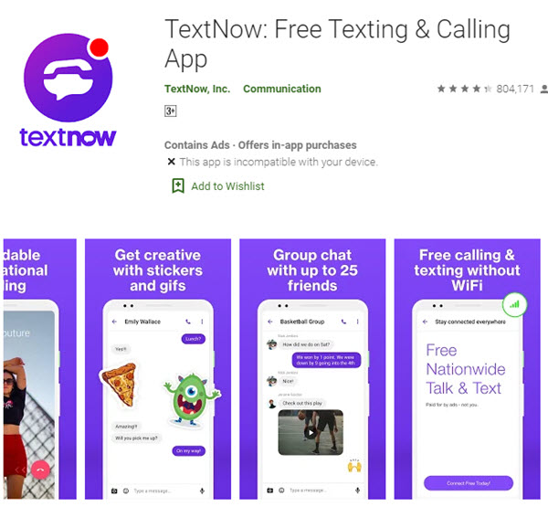 Use WhatsApp using TextNow App without phone number