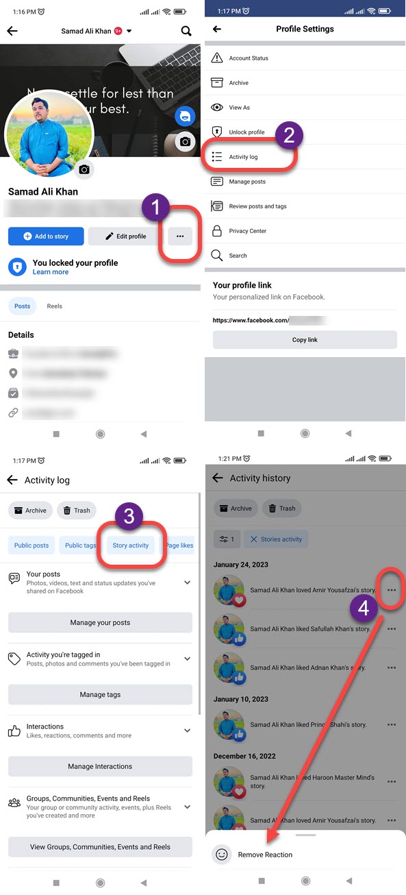 How to Remove Reactions on Facebook Story
