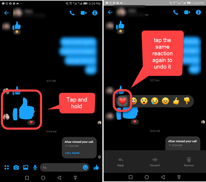 How to Remove Reactions on Messenger app