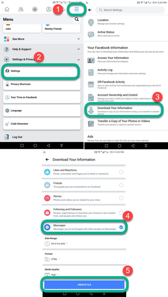 download google chat records