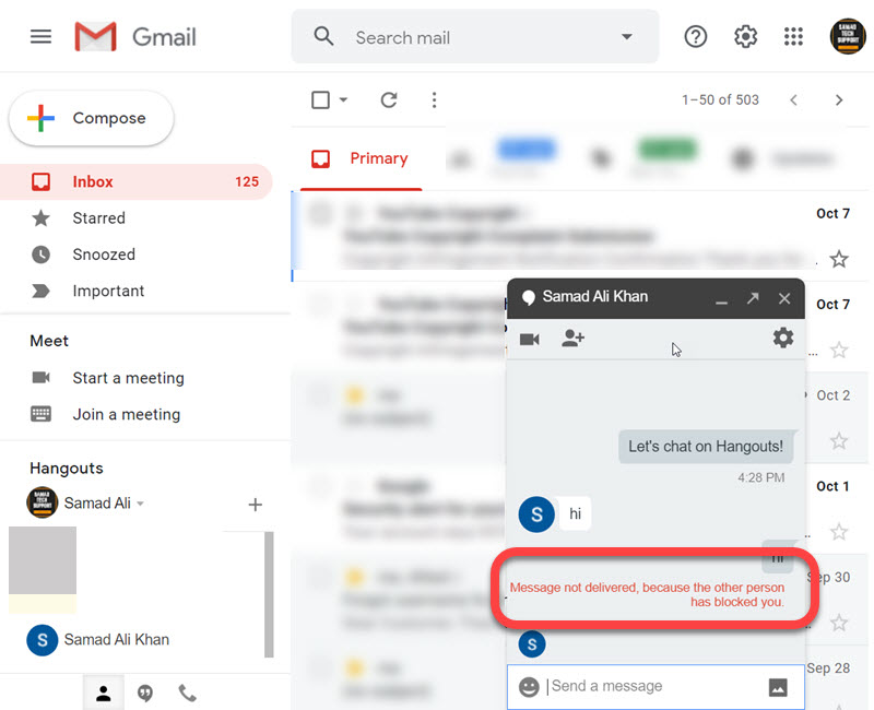 How to know if someone has blocked you on Gmail