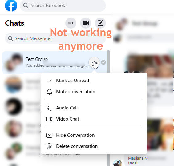 Leave a group chat on Messenger on PC