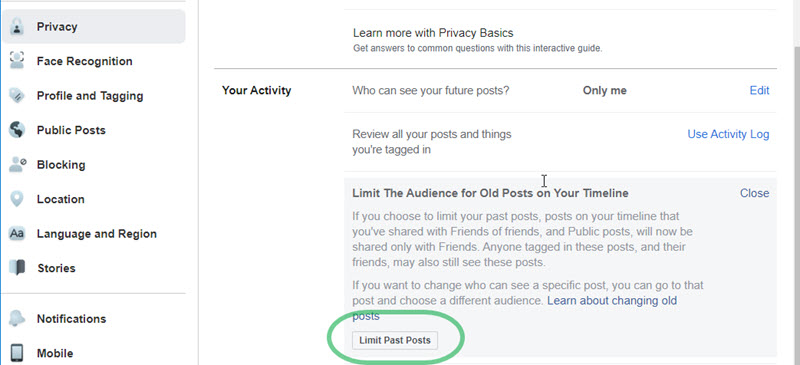 Hide or Limit Your Published Posts