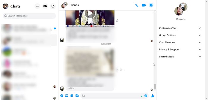 Use Messenger for PC version