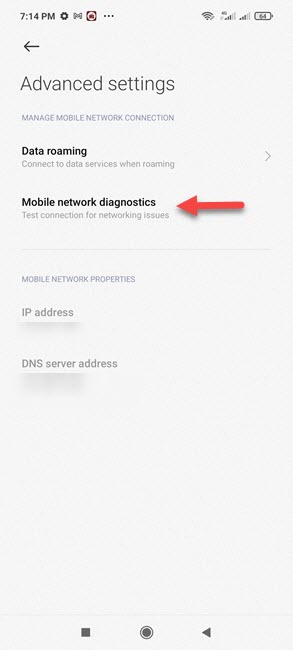 Diagnose your internet connection on mobile