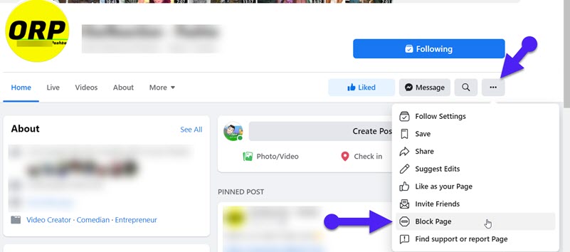 Einfache Methode zum Blockieren einer Facebook-Seite