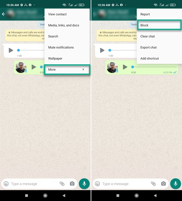 Block Someone on WhatsApp on Android