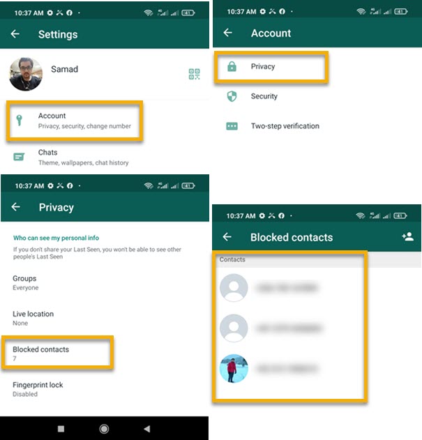 How to Find Blocked Contacts on WhatsApp