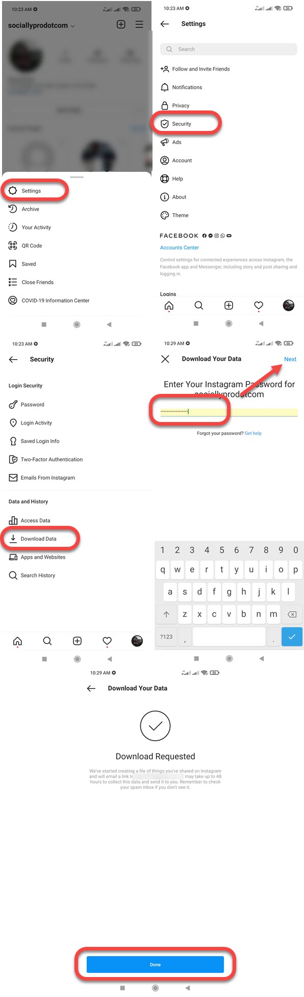 Download Instagram Account Data to Recover Deleted Messages