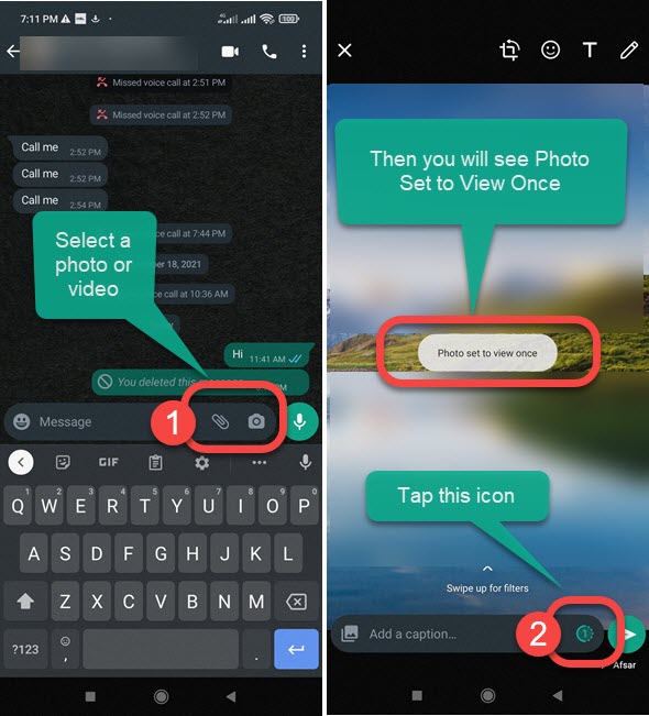 How to Send View Once on WhatsApp