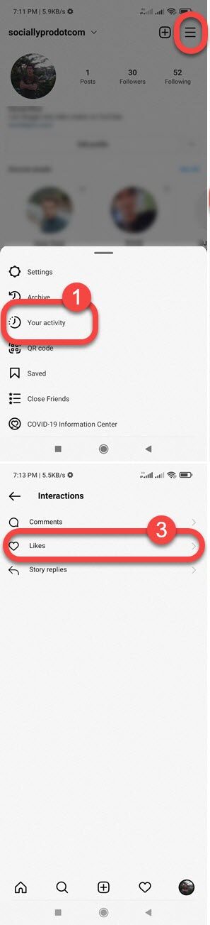 How to see liked posts on Instagram app