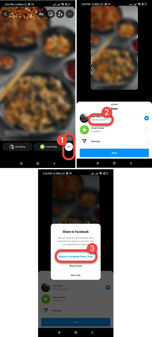 Auto Share Instagram Story as Facebook Story