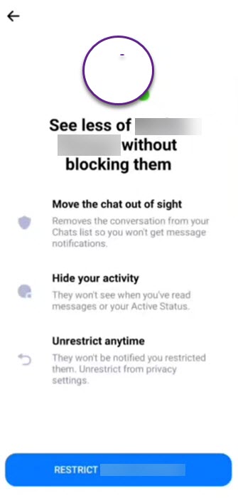 What is Restrict on Messenger?