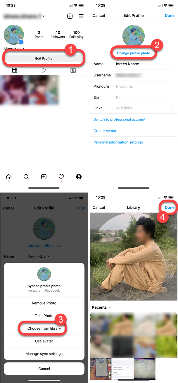 How to change Instagram profile picture on iPhone