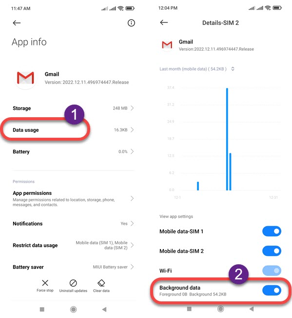 3 - Enable Background Refresh for Gmail app to Fix Queued Email